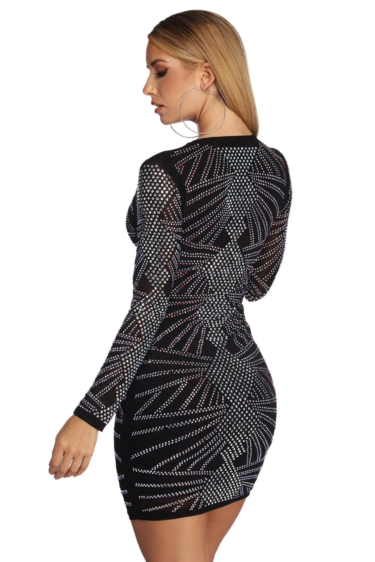 Deandra Precious Heat Charming Stone Bodycon Dress