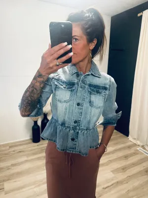 Denim Jacket - Ruffle