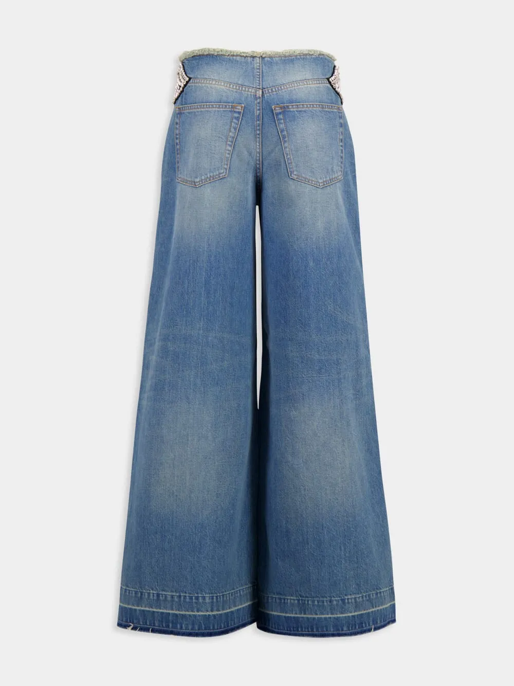 Diamanté Swirl Mid-Rise Jeans