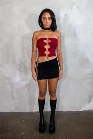 DISIAC Burgundy O Ring Tube Top