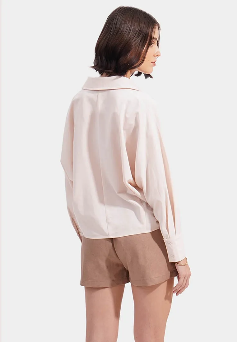 Dolman Sleeves Button Down Top