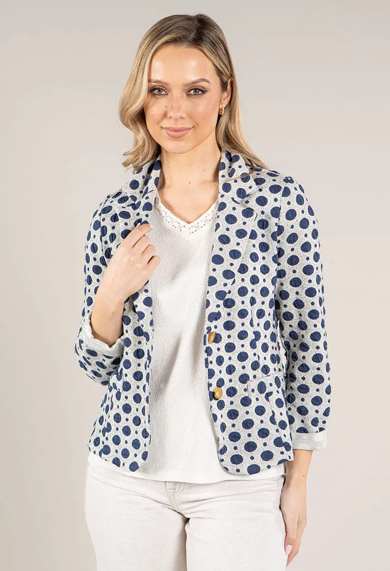 Dotted Single Breasted Blazer