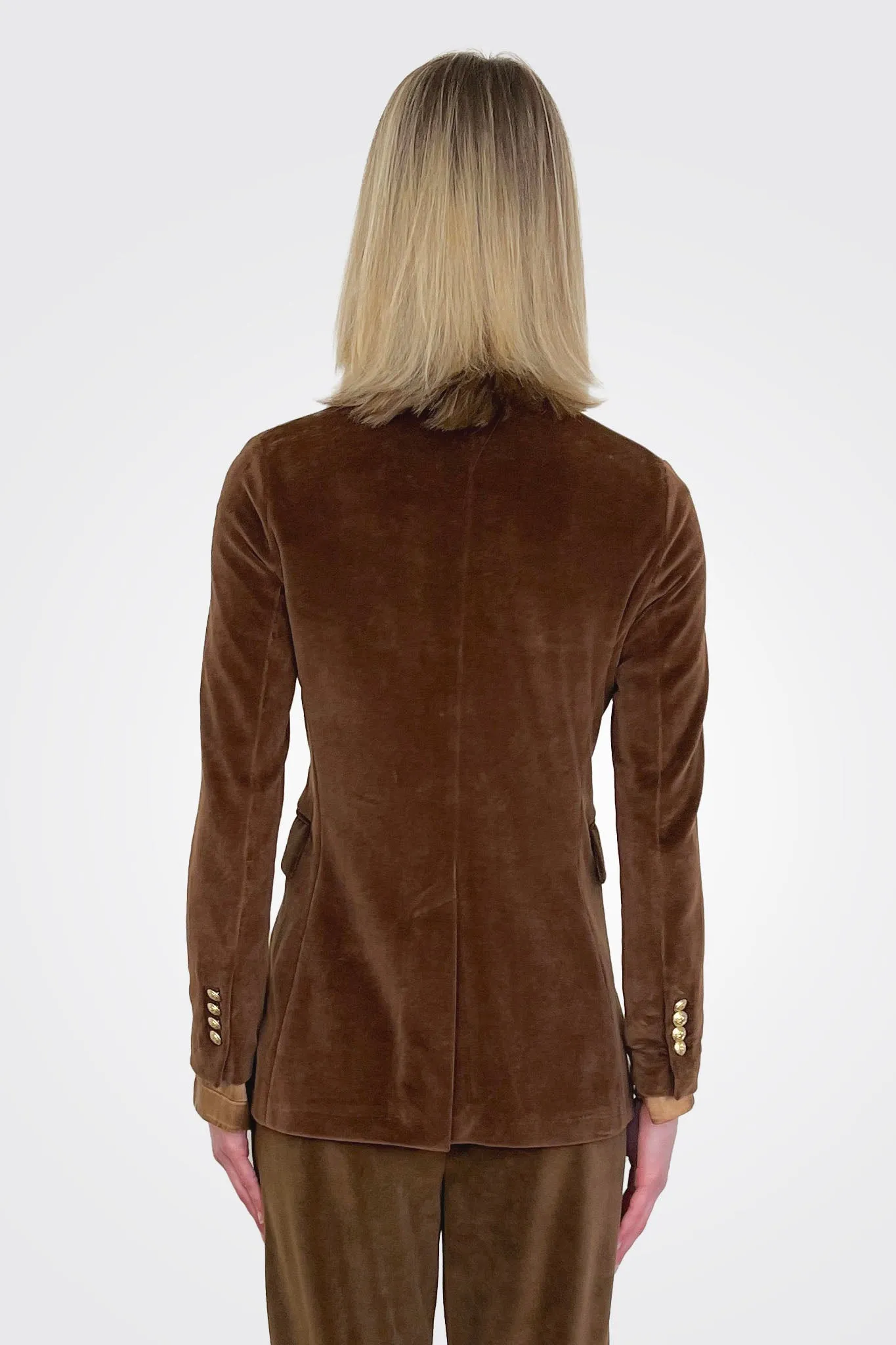 Double Breasted Blazer - Argan Brown