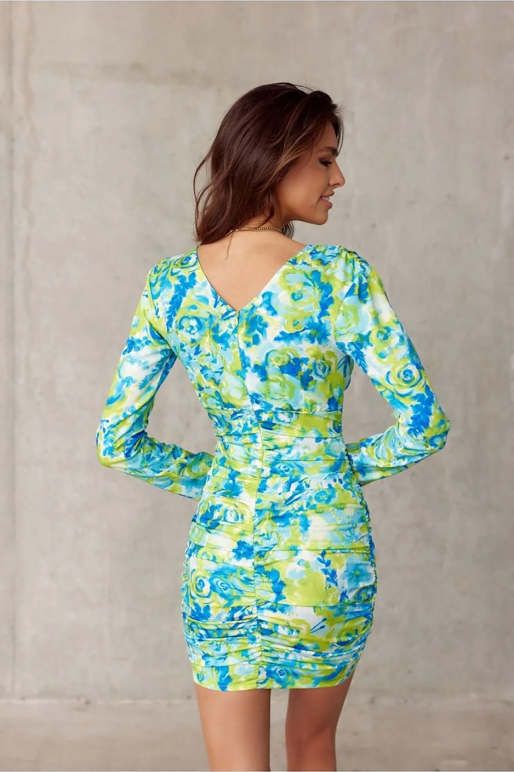Draped Fitted Mini Dress Design