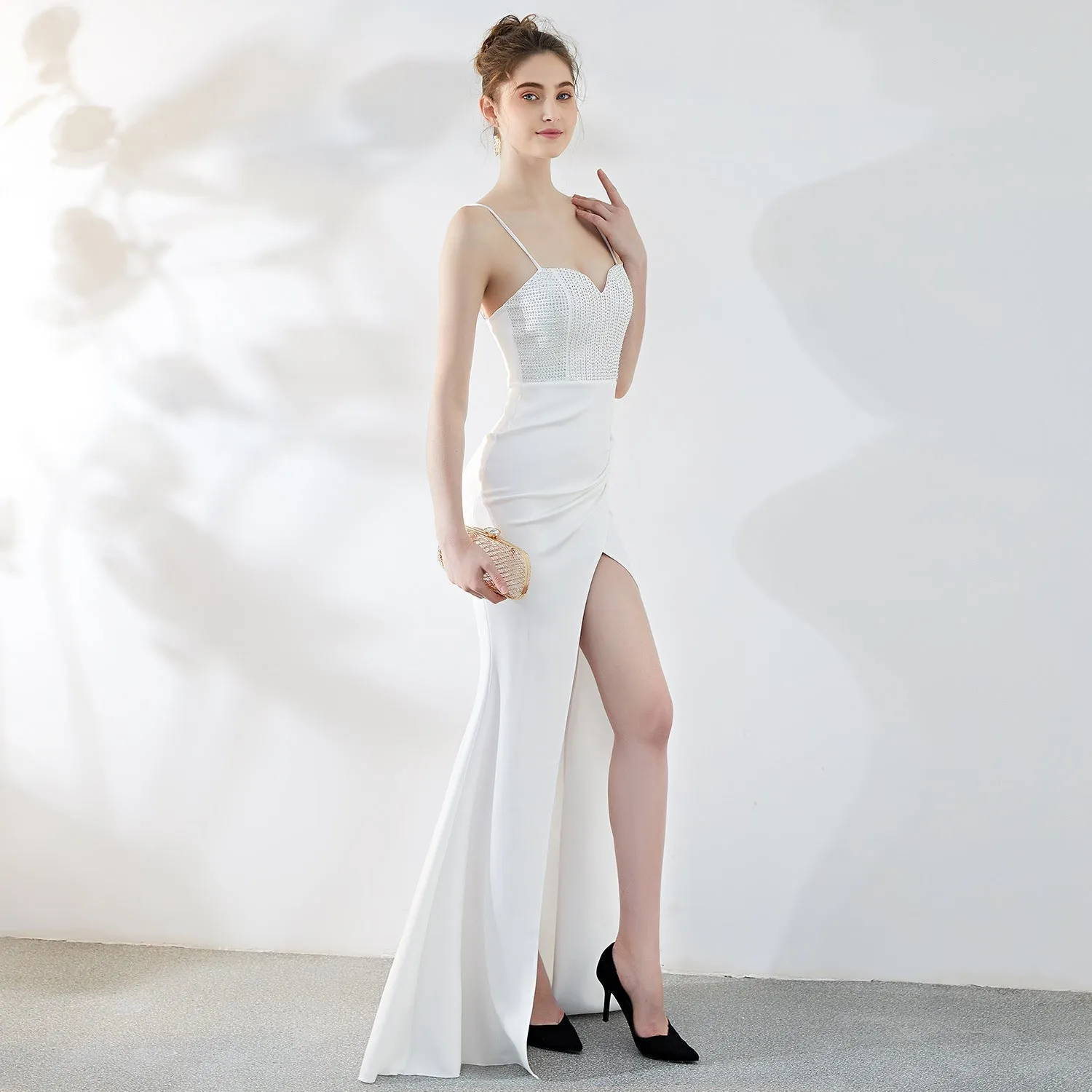 Dulce Hot Stone Charming Sling Long Dress