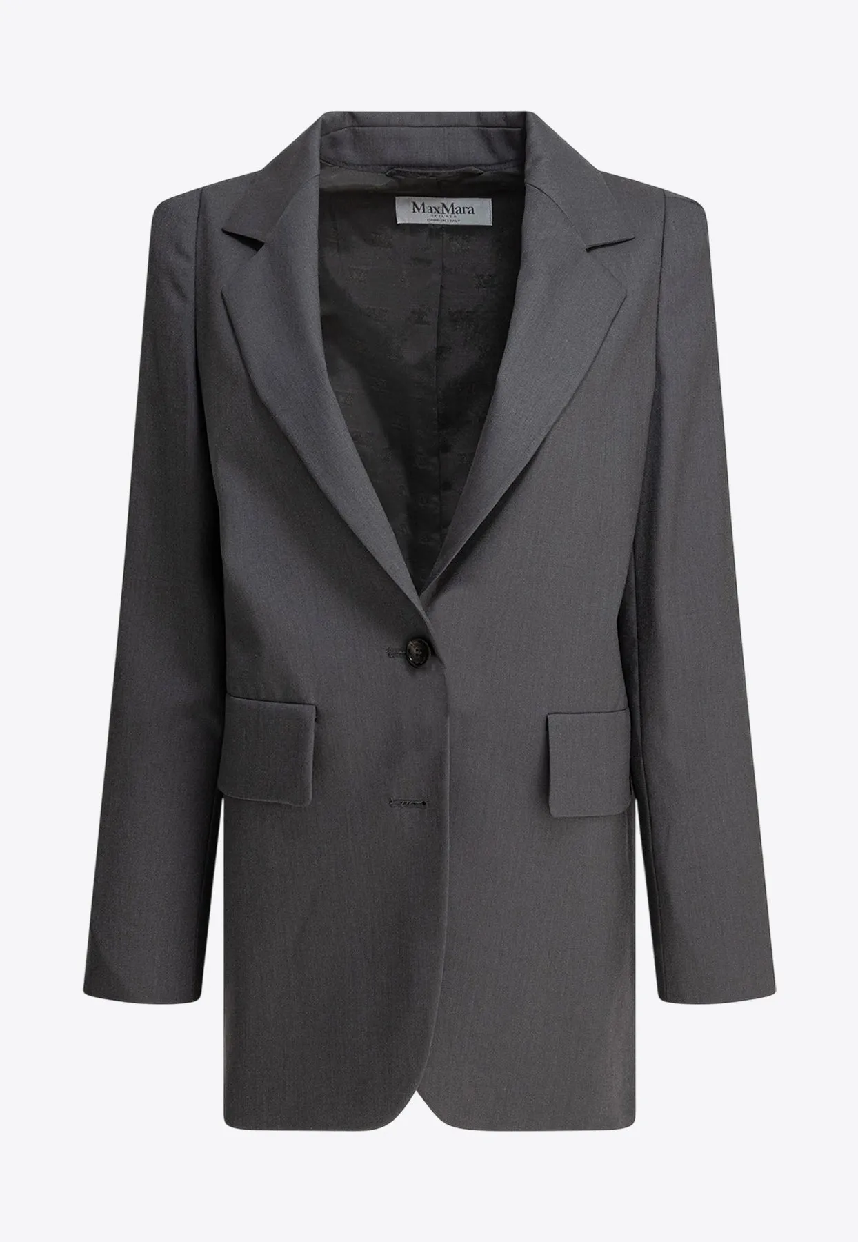 Ebridi Single-Breasted Wool Blazer