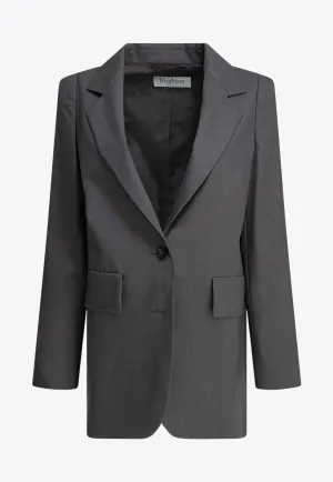 Ebridi Single-Breasted Wool Blazer