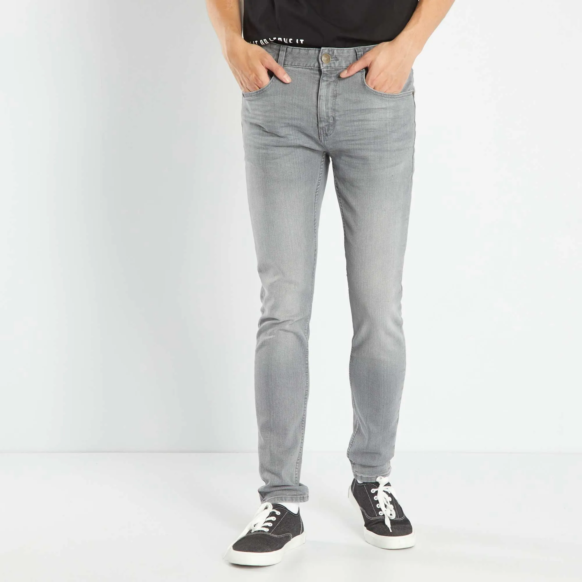 Eco-design slim-fit jeans GREY