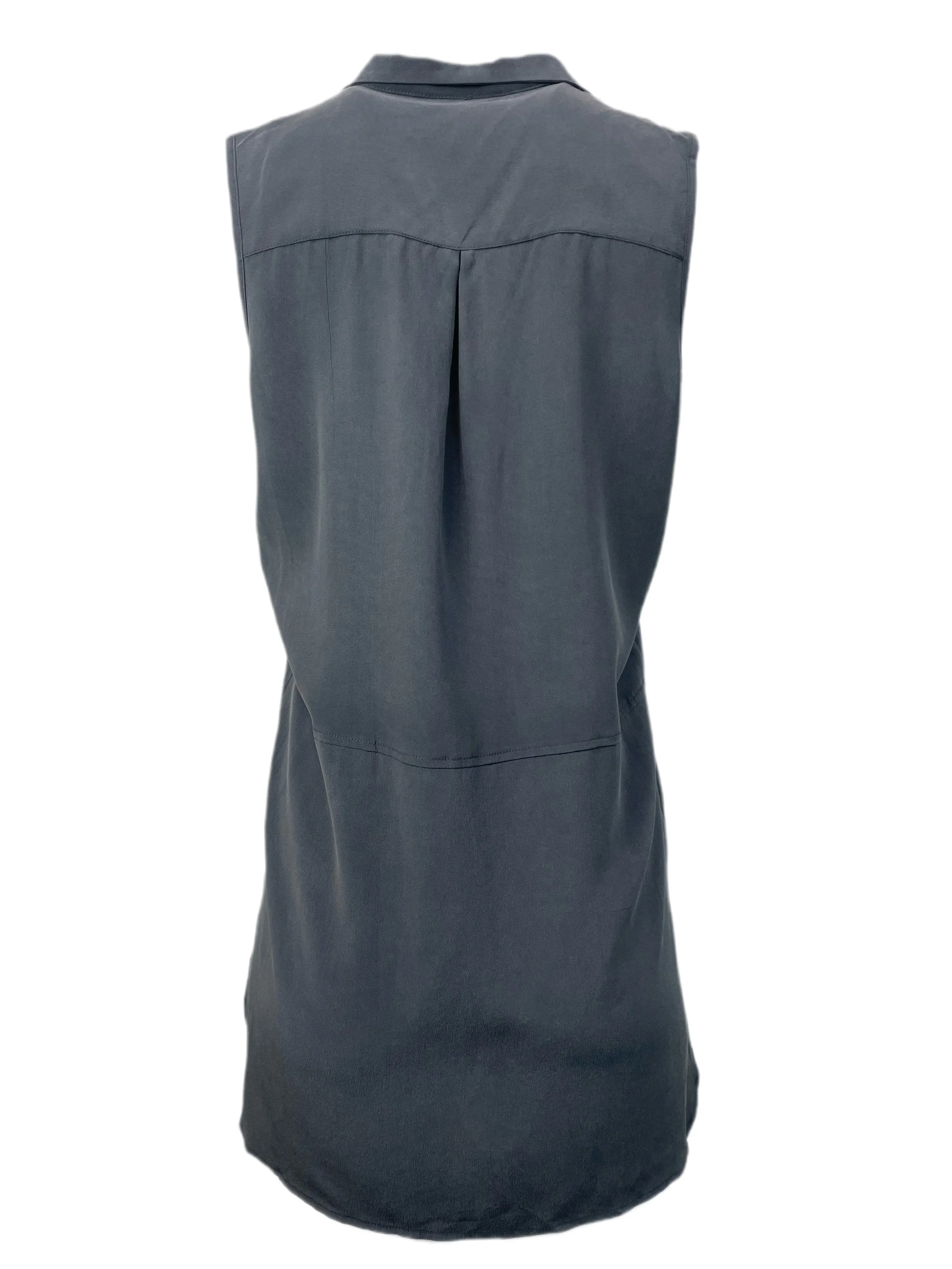 ECRU Women's Grey Slate Button Down Collared Top #3818 S NWT