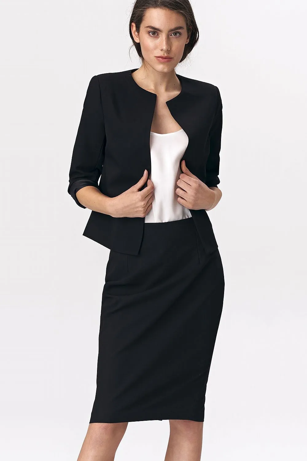 Elegant Straight-Cut Blazer Jacket