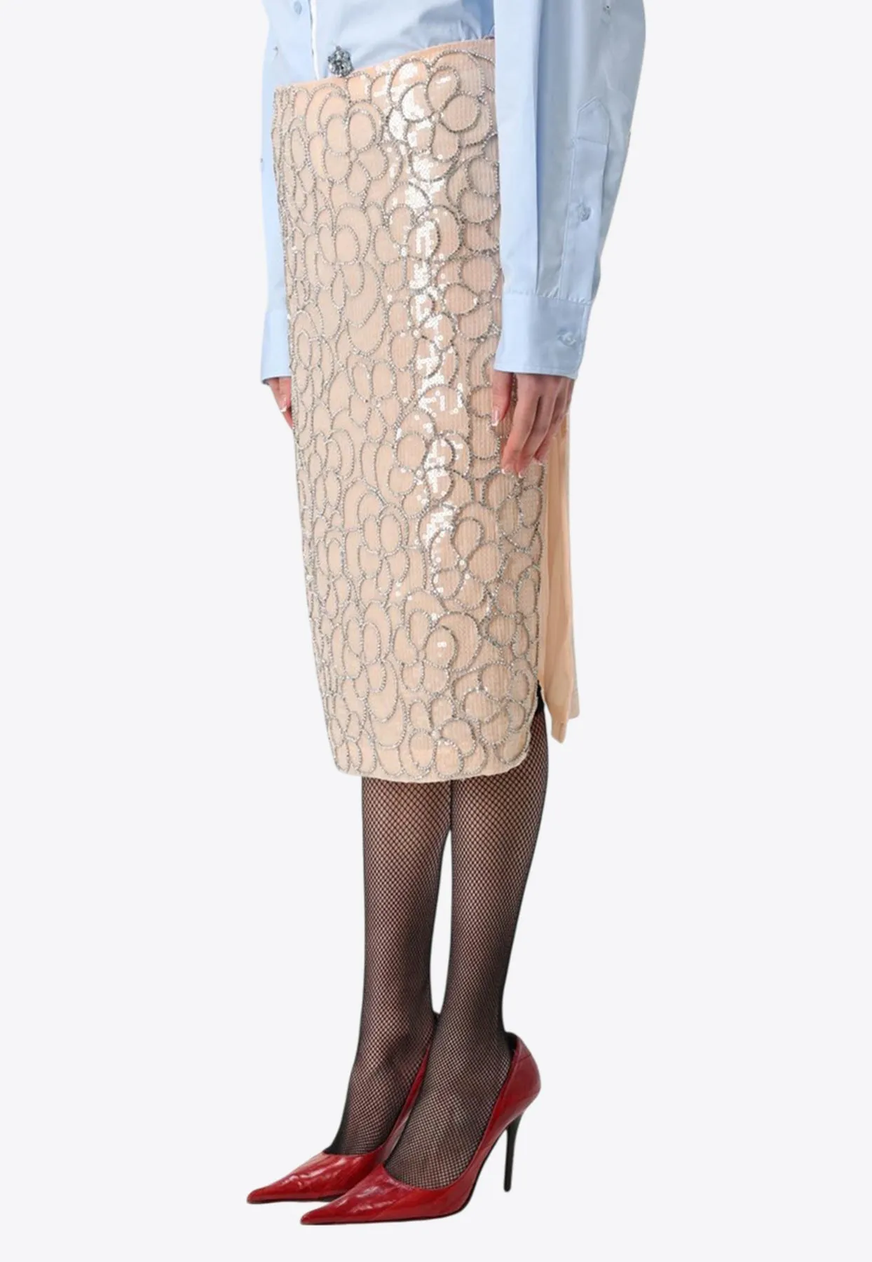 Embellished Pencil Skirt