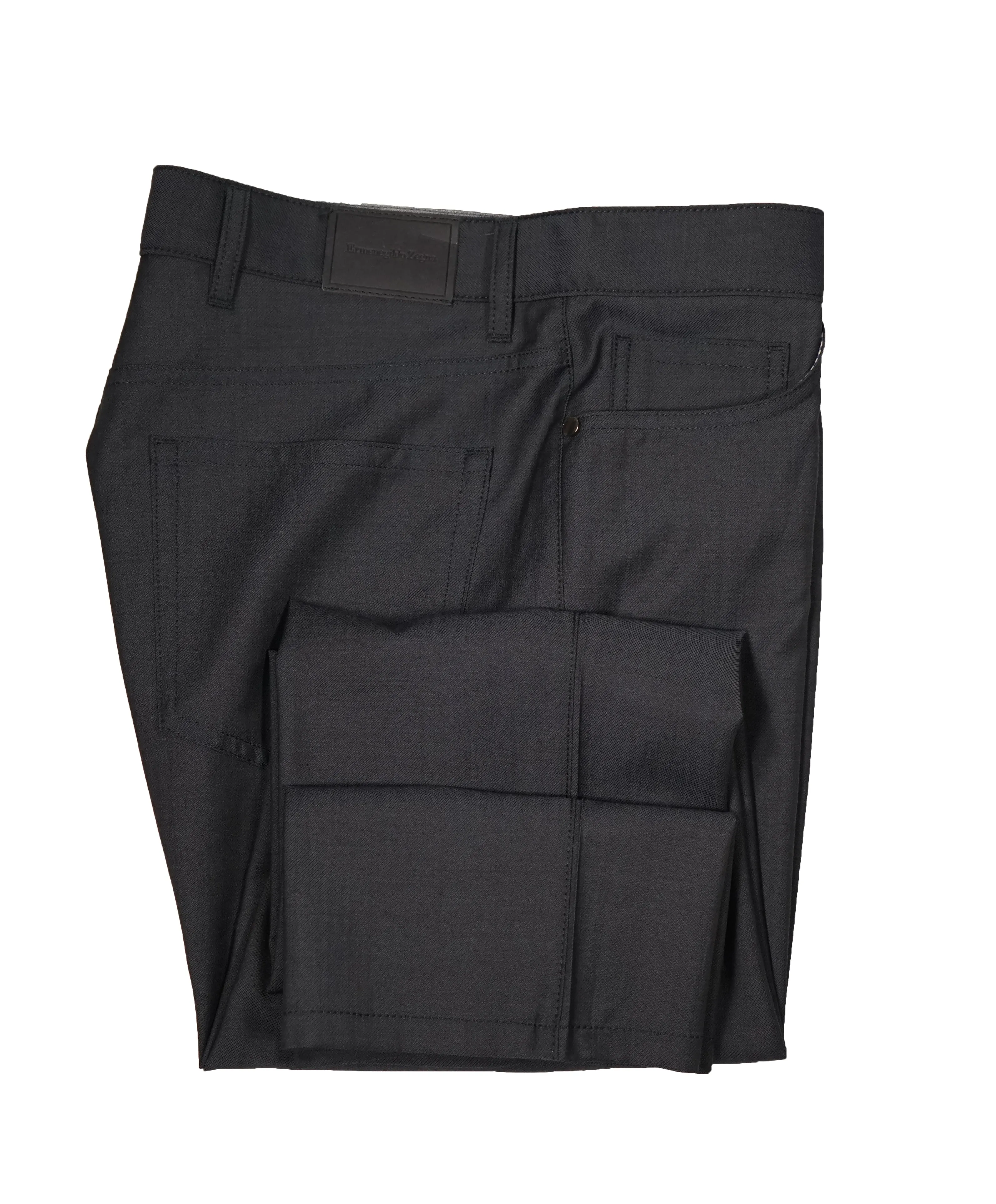 ERMENEGILDO ZEGNA - Pastel Blue 5-Pocket Twill Weave Pants - 34W