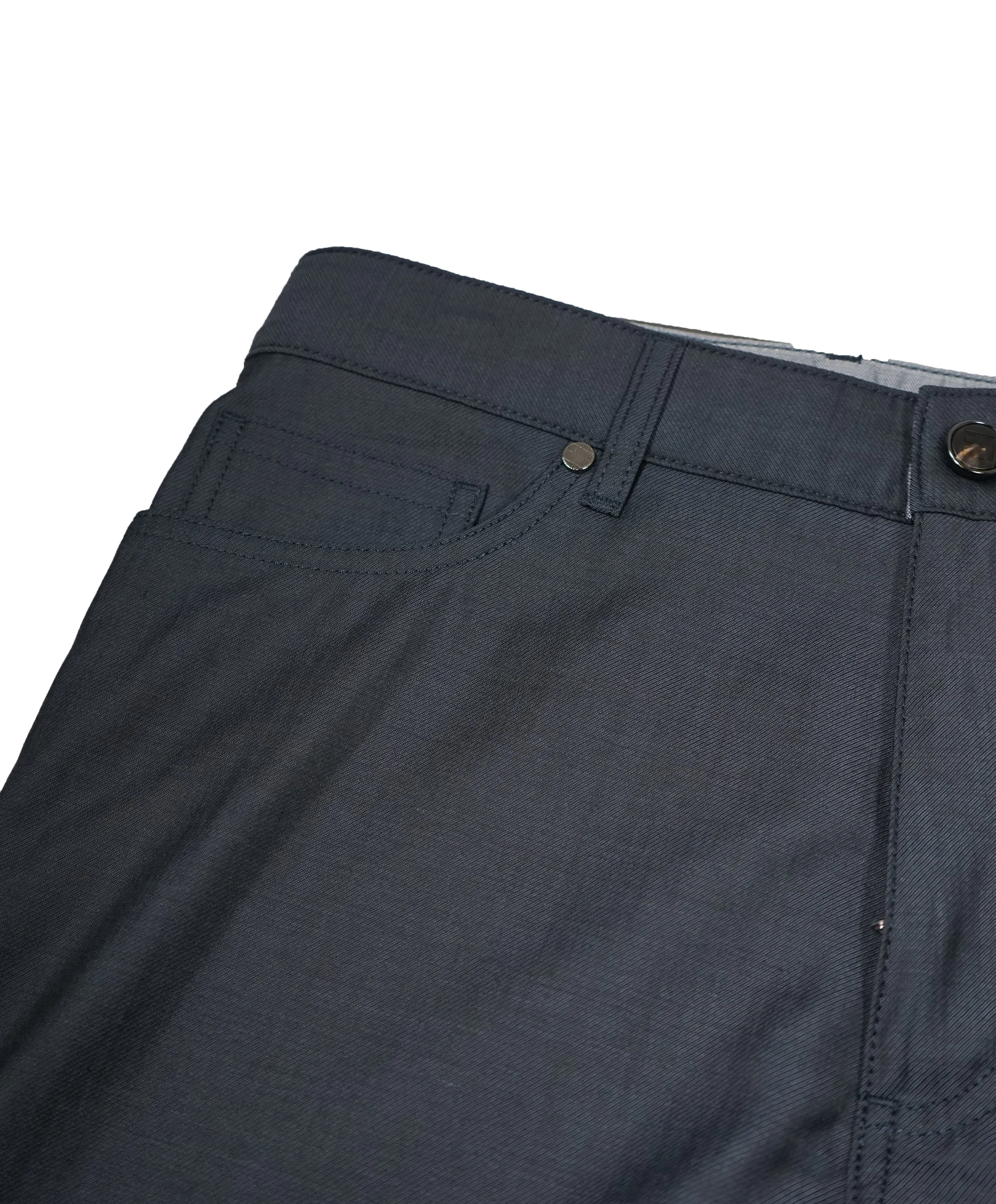 ERMENEGILDO ZEGNA - Pastel Blue 5-Pocket Twill Weave Pants - 34W