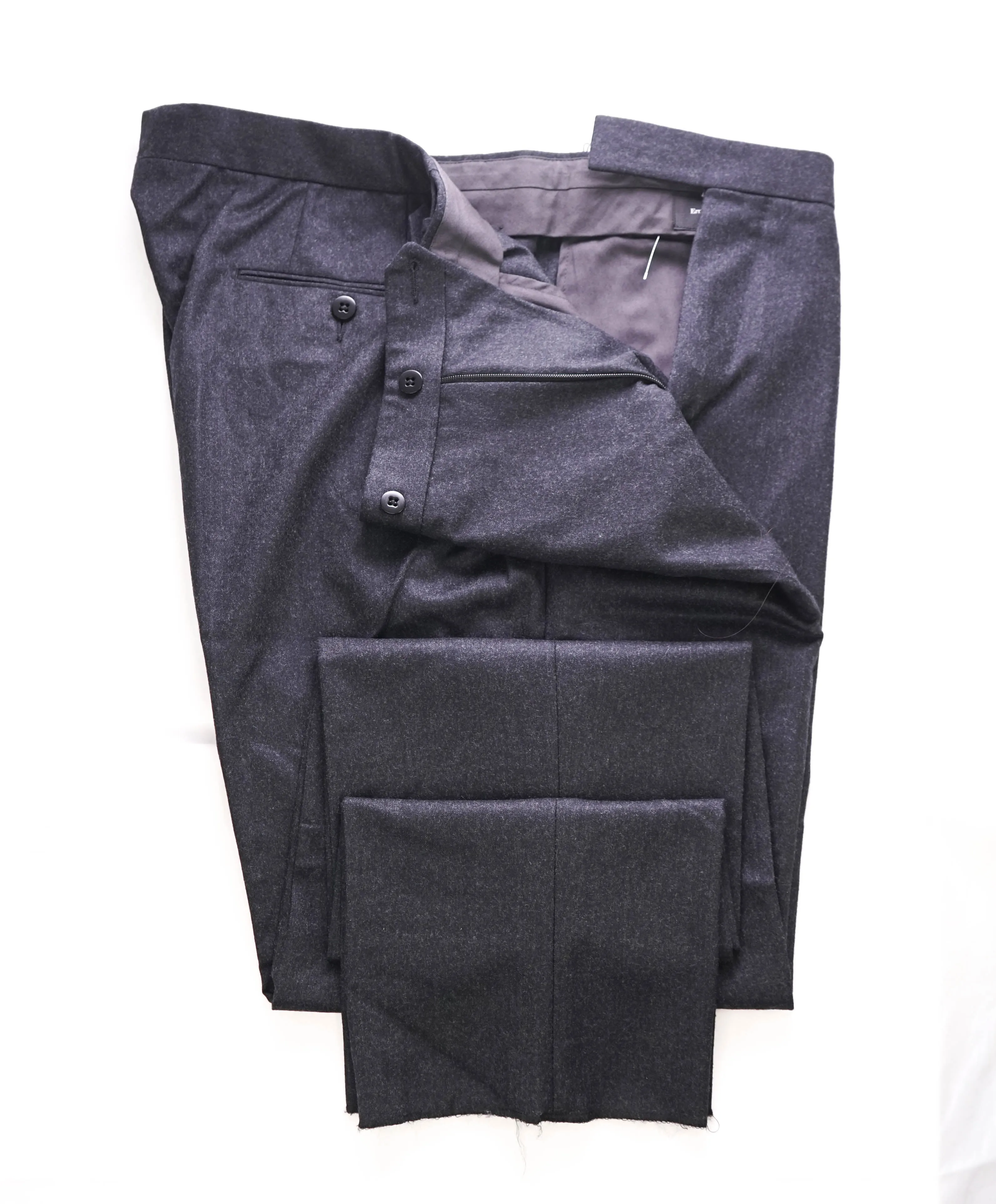 ERMENEGILDO ZEGNA - "SIDE TABS" Pure Wool Flat Front Dress Pants - 40W (58EU)