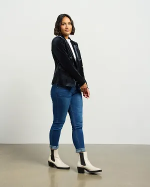 Et Alia Ashton Blazer - Slate Vintage Velvet