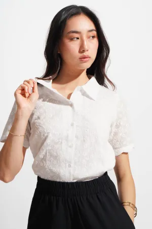 Eyelet Button Down Shirt