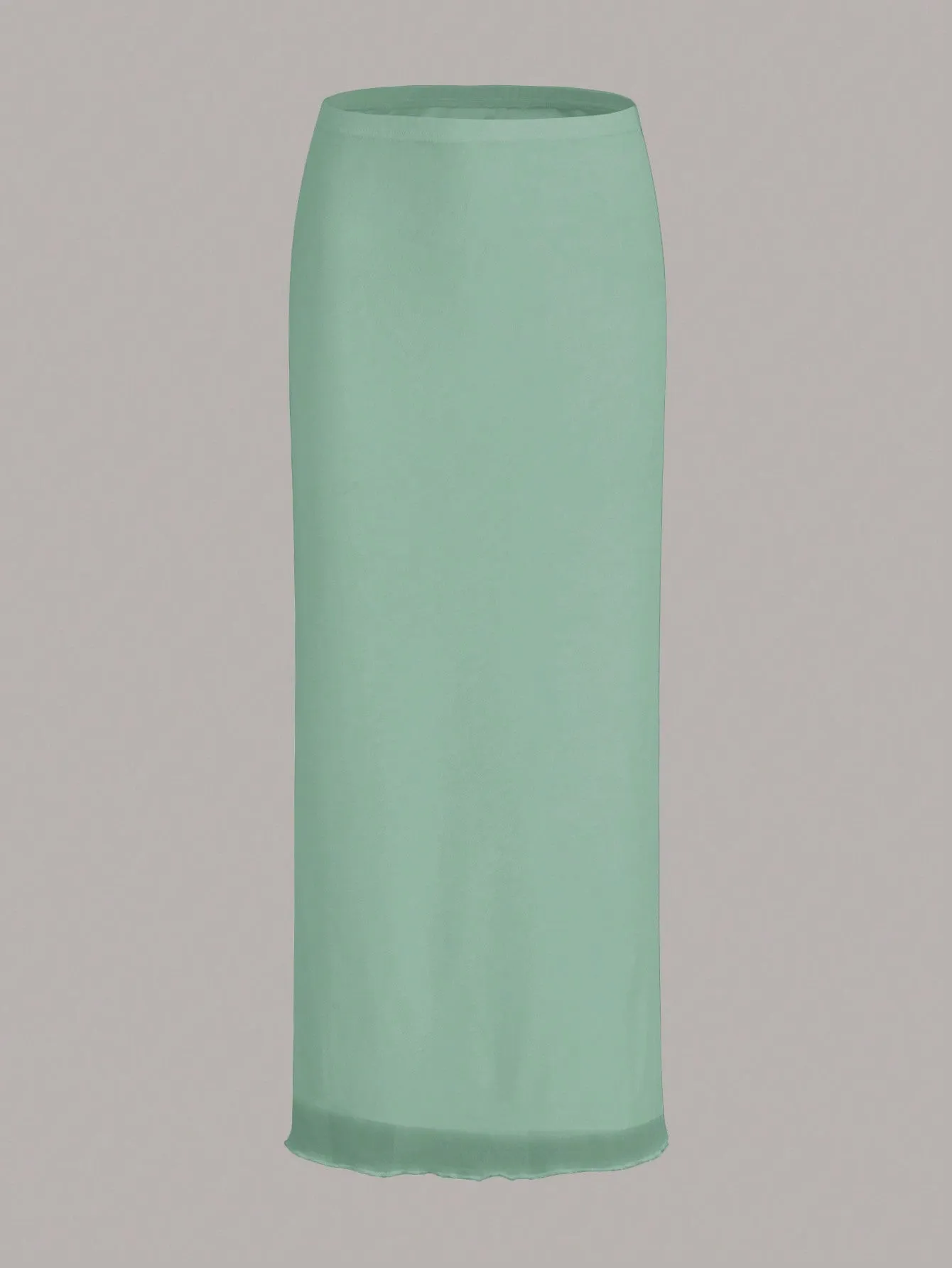 EZwear Summer SkirtLace Hem Solid Skirt