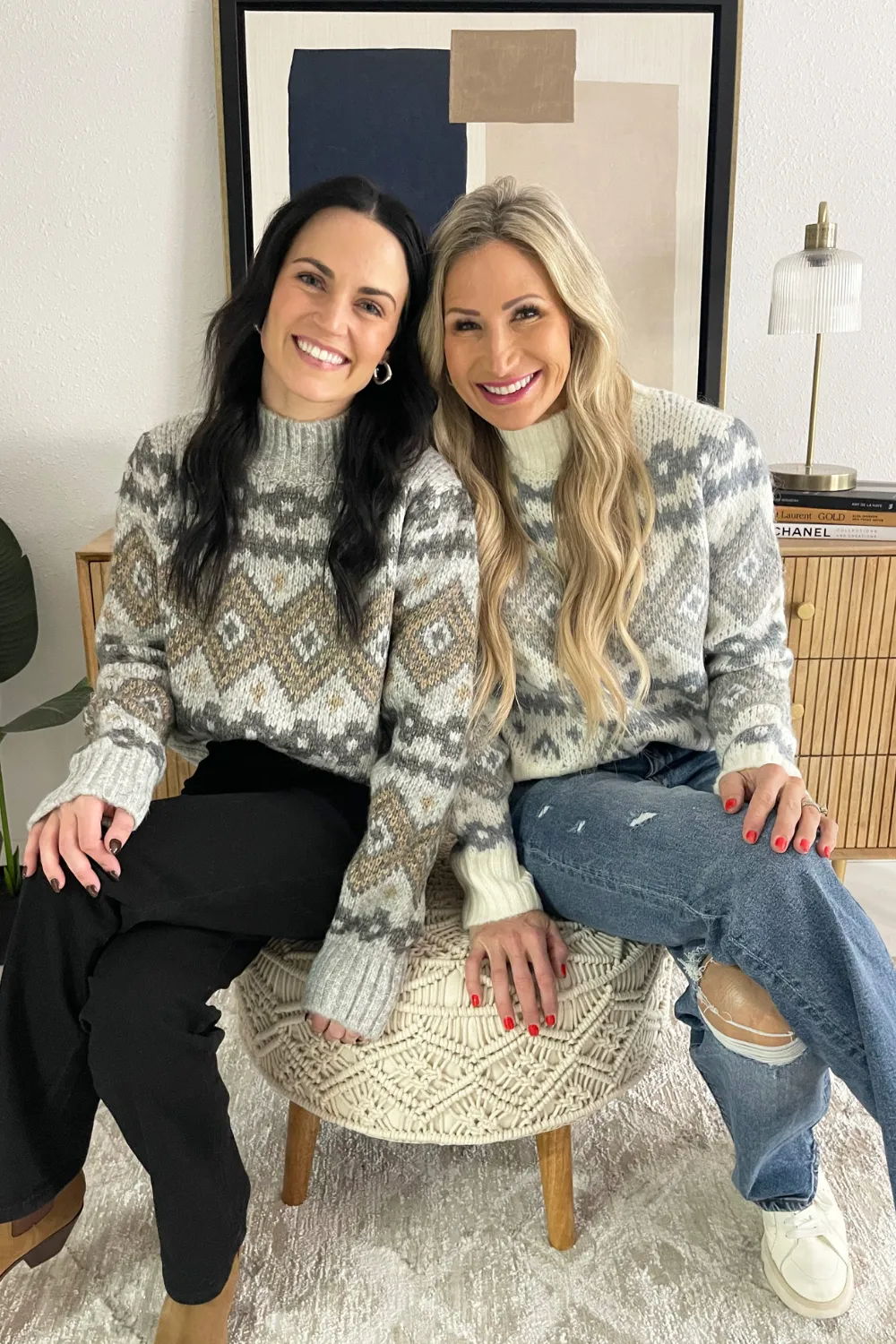 Fair Isle Mock Neck Sweater
