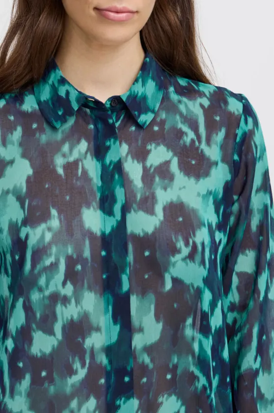 Fairlie Top -- Green Blue