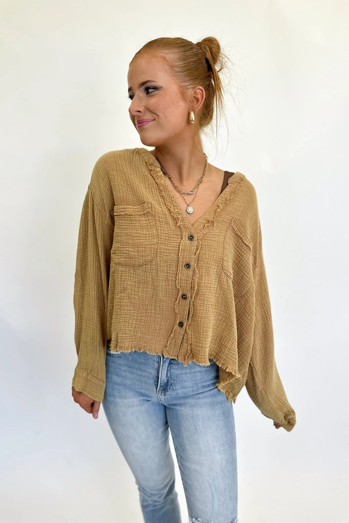 Fall Button Down Top Coco