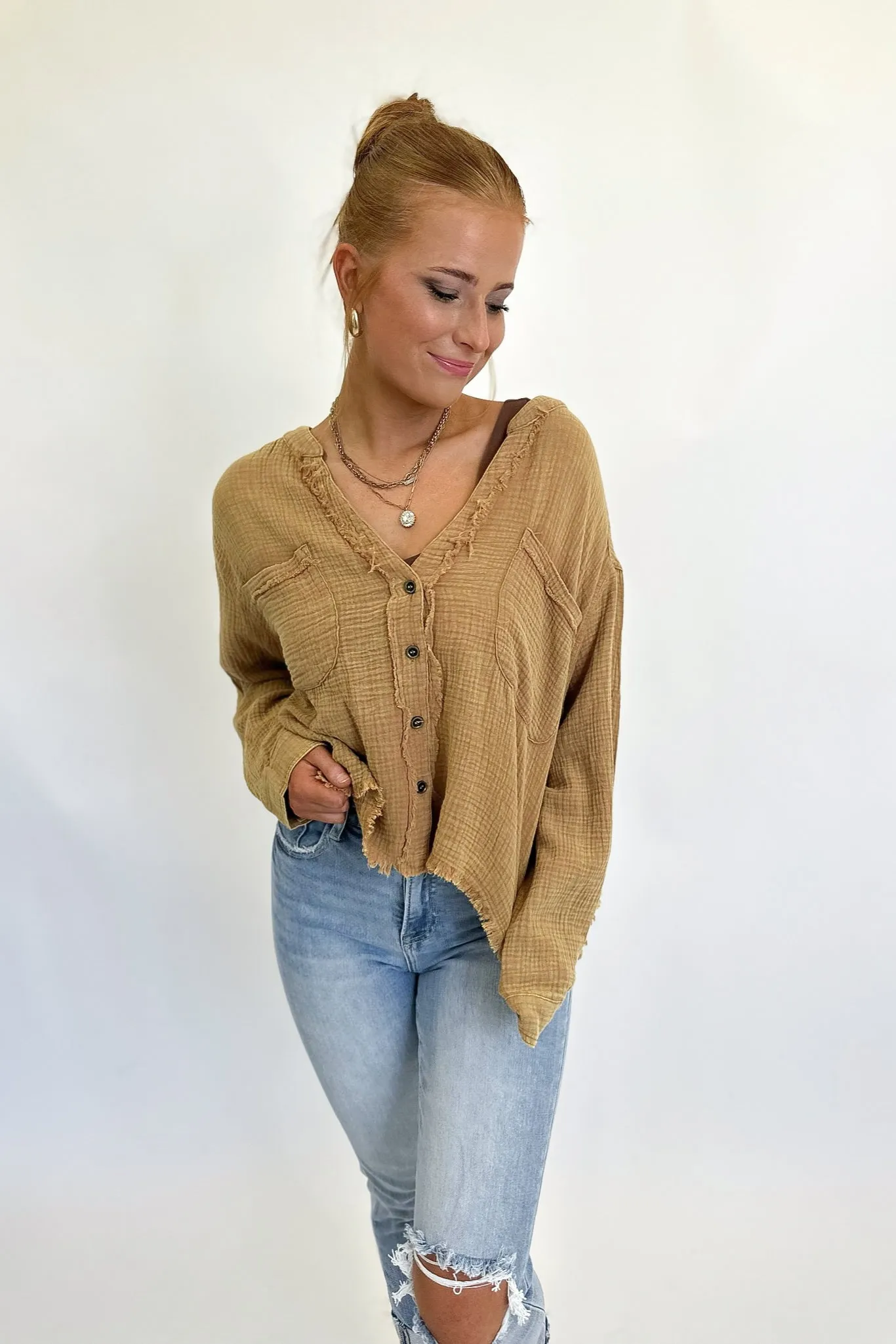 Fall Button Down Top Coco