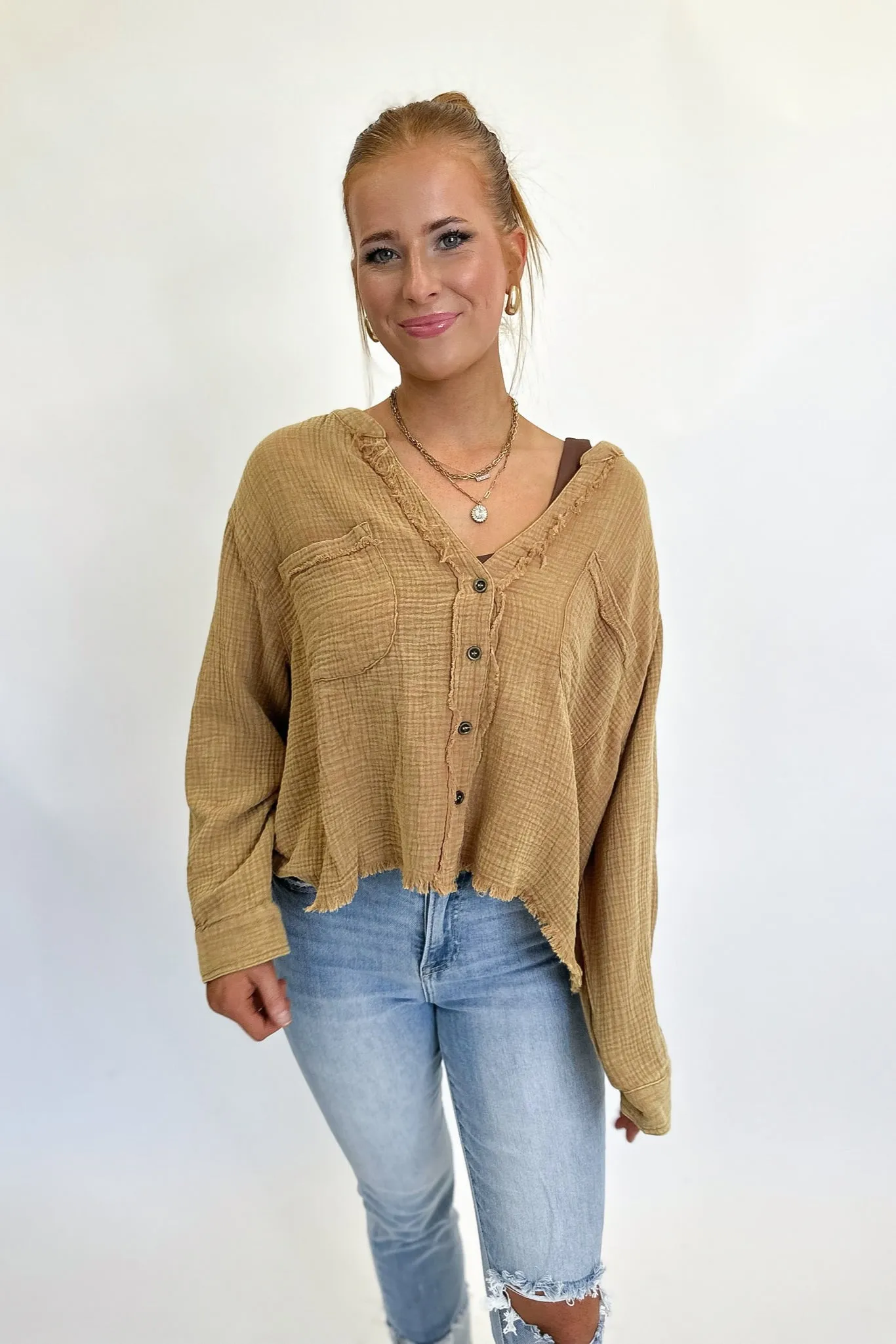 Fall Button Down Top Coco