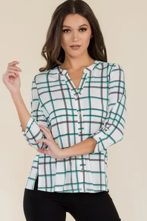 FLAT BUTTON FULL PLACKET MANDERINE SHIRT