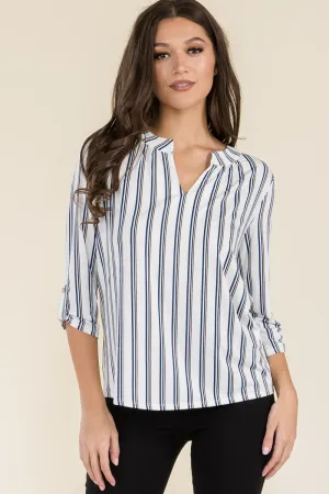 FLAT BUTTON FULL PLACKET MANDERINE SHIRT