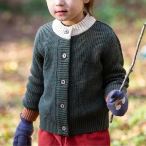 From One To Another Fern Green Snuggly Knitted Cardigan