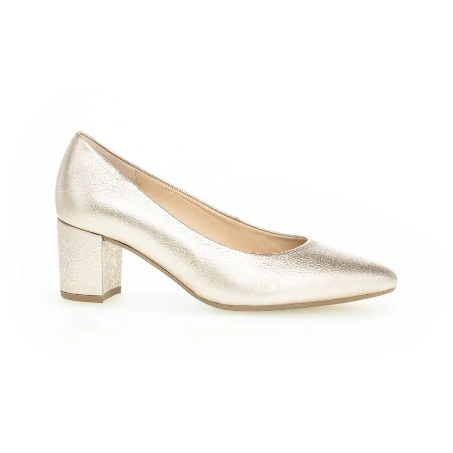 Gabor Kayo (21.450.62) - Ladies Court Shoe in Gold