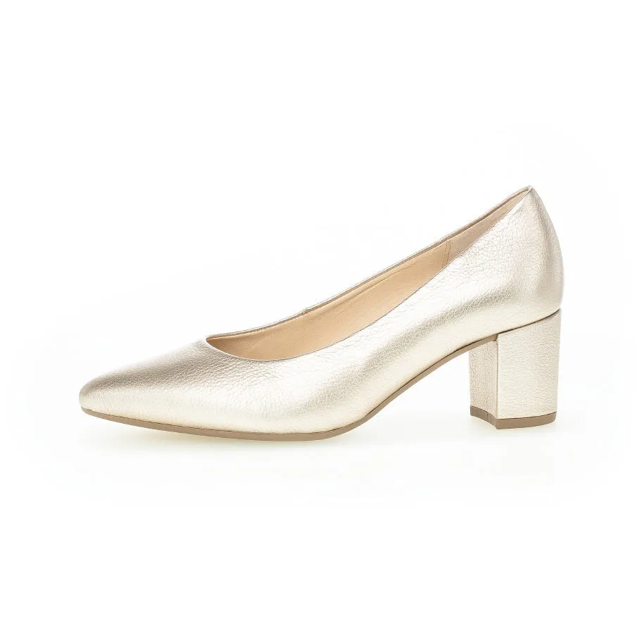 Gabor Kayo (21.450.62) - Ladies Court Shoe in Gold
