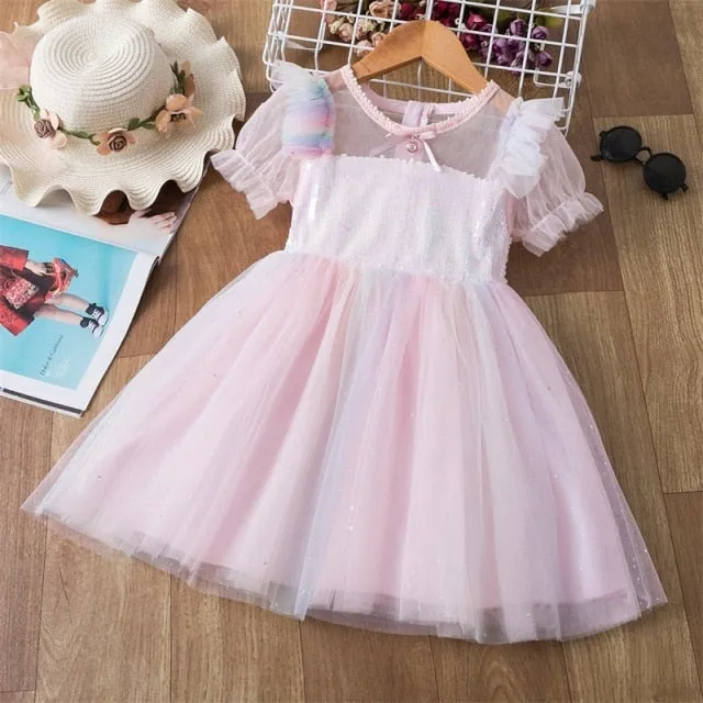 Girls Christmas Dresses For Kids Snowman Xmas Clothes Children New Year Party Princess Costume Santa Claus Cosplay Prom Gown