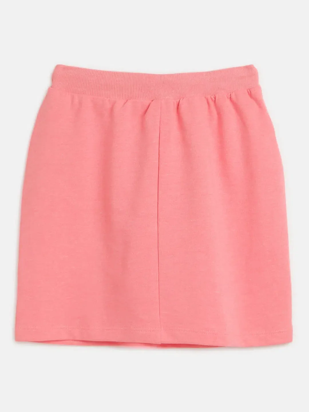 Girls Neon Pink Terry Mini Skirt