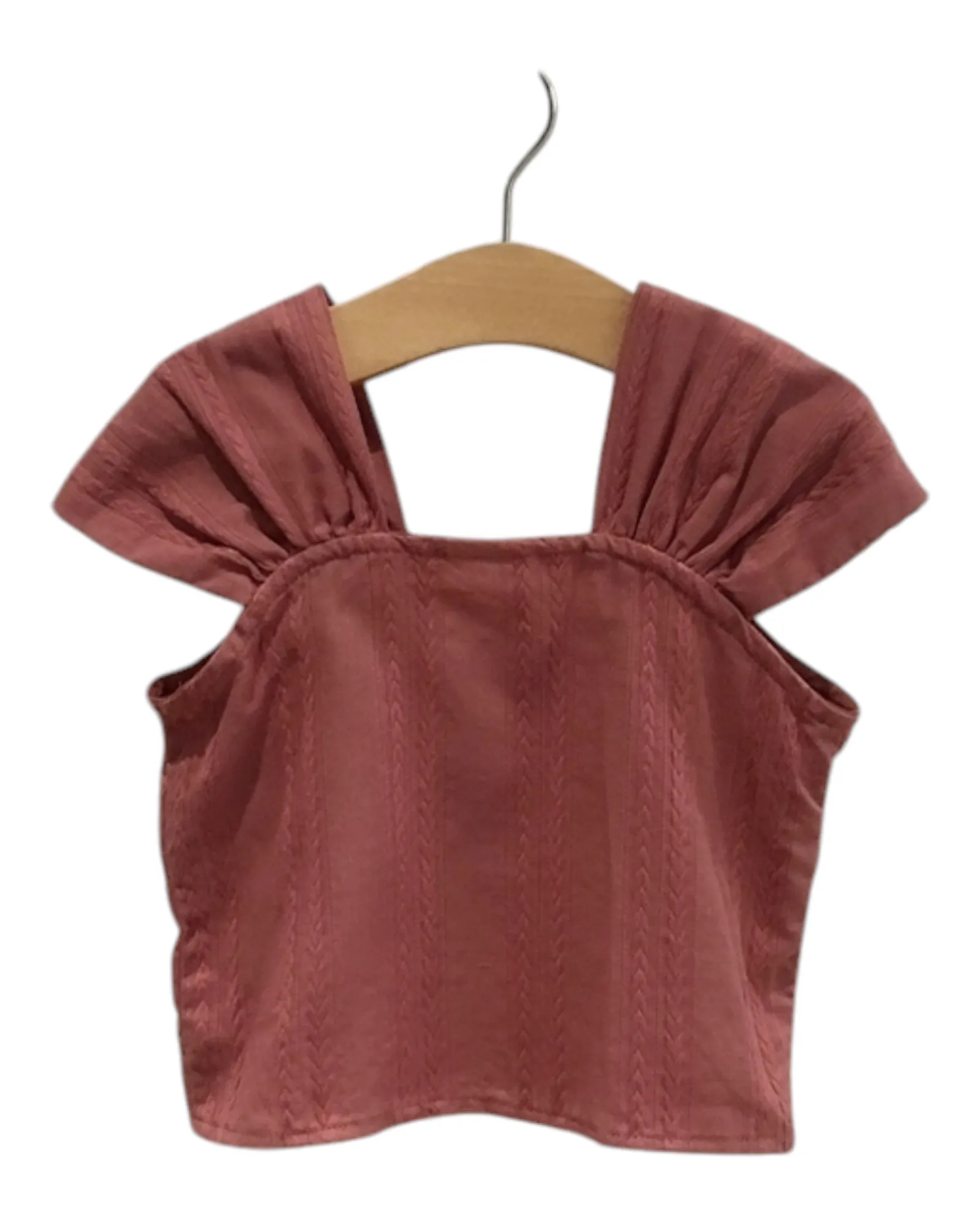 Girls’ Sleeveless Button Down Red Blouse