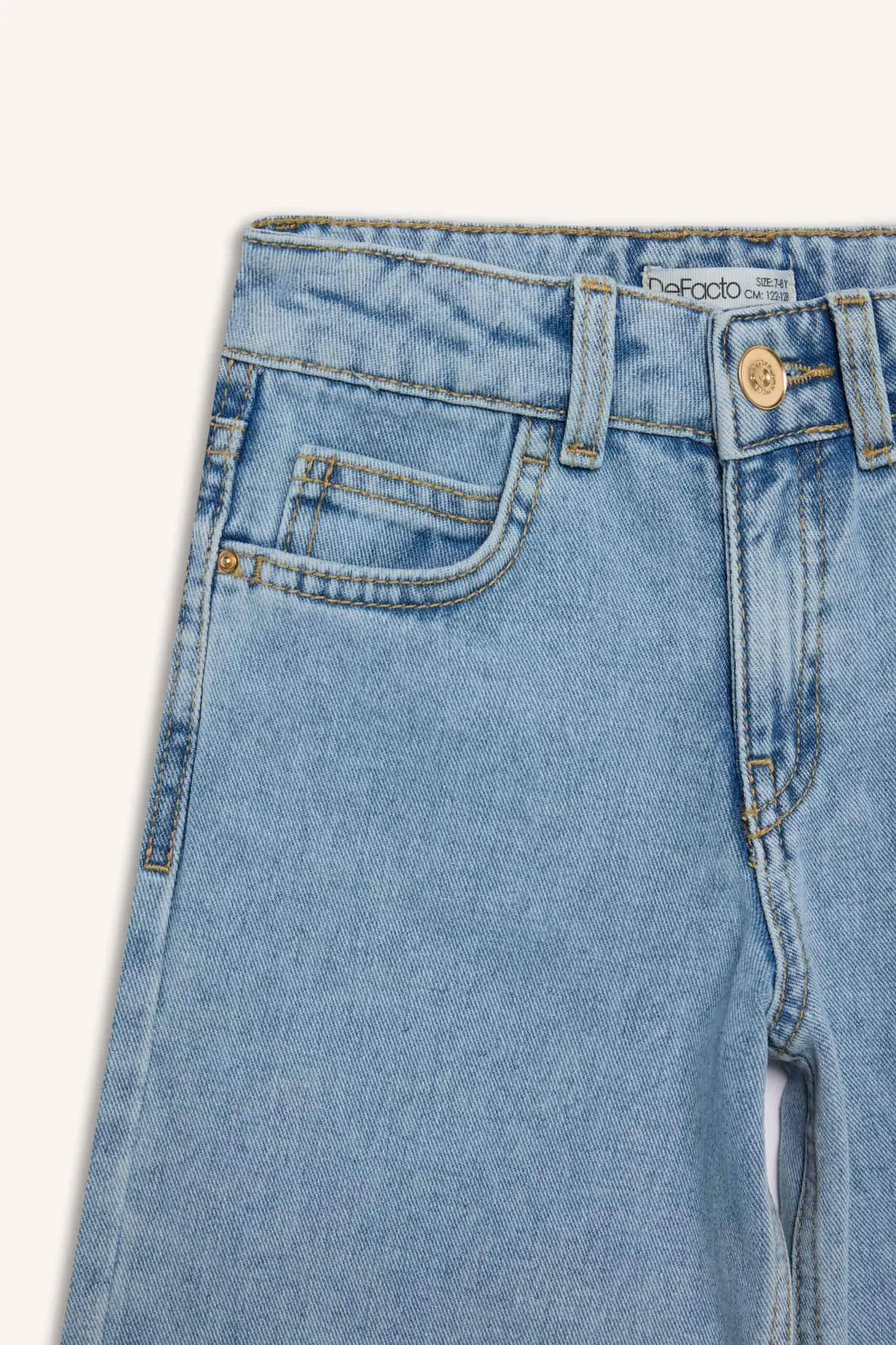 Girls Wide Leg Wide Paddle Jean Pants
