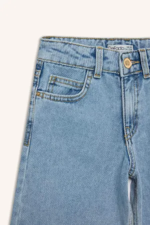 Girls Wide Leg Wide Paddle Jean Pants