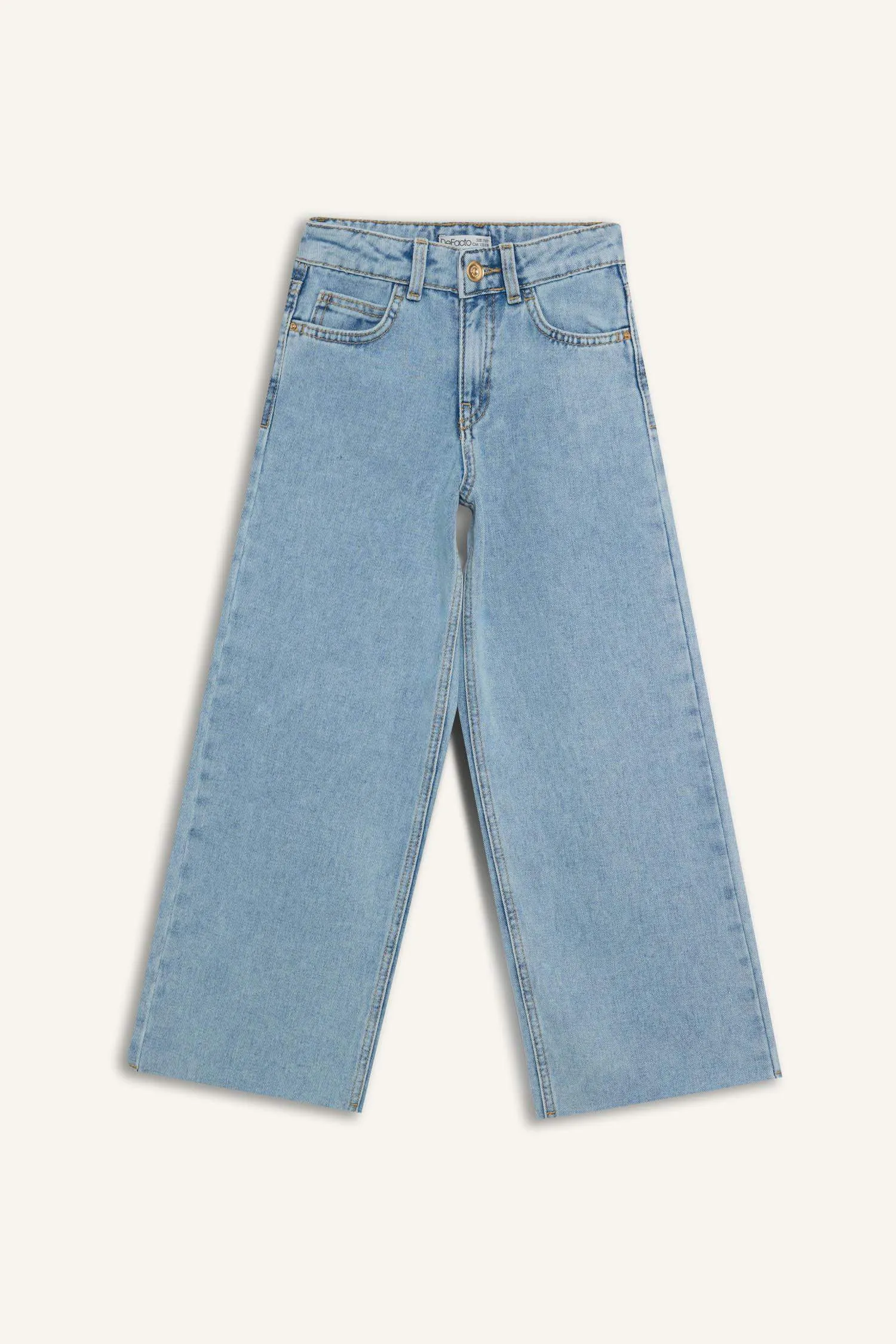 Girls Wide Leg Wide Paddle Jean Pants