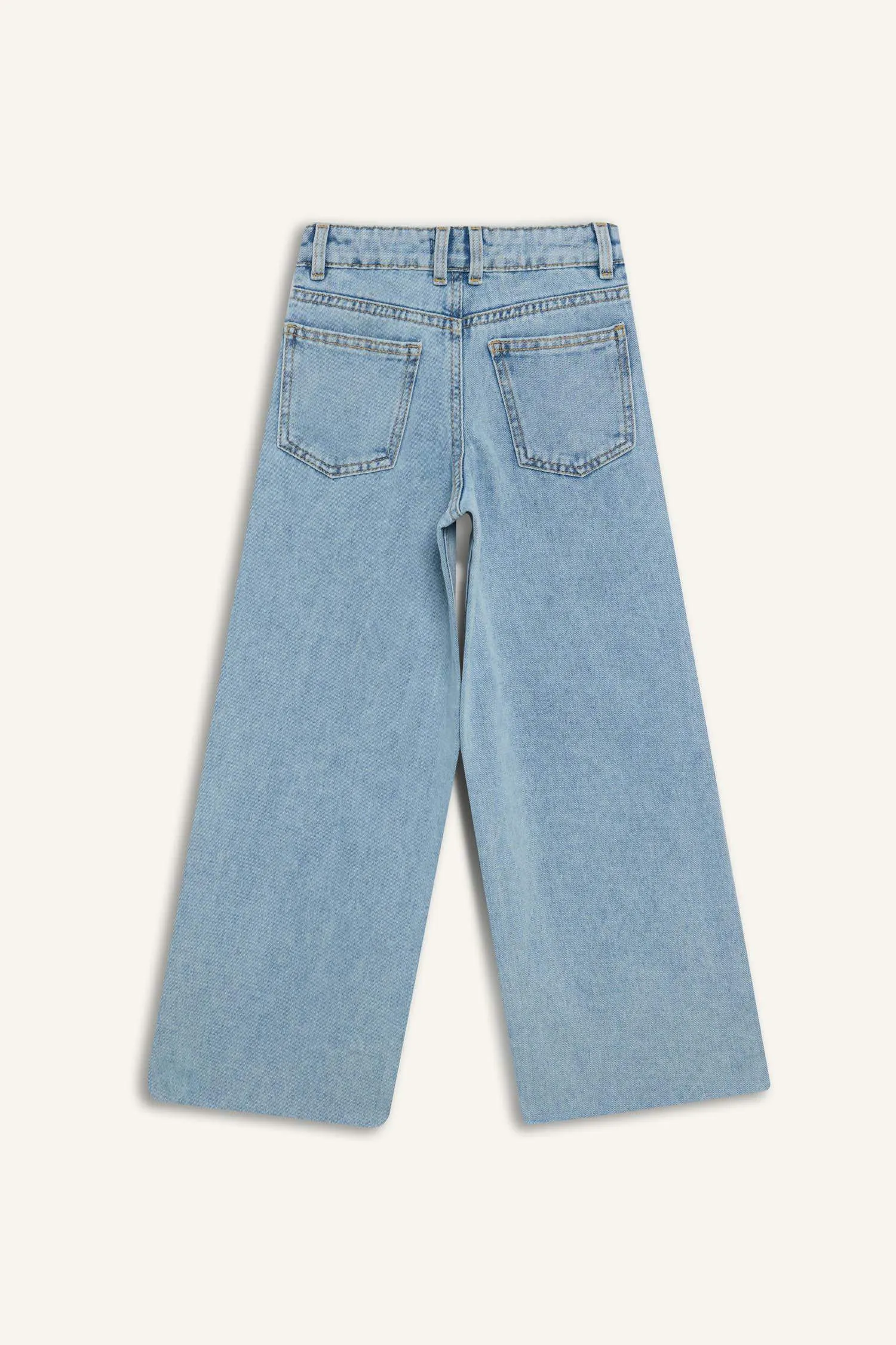 Girls Wide Leg Wide Paddle Jean Pants