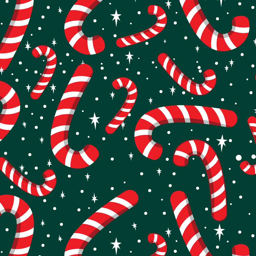 Goolies (Kids) Long Pyjamas - Candy Canes - Trousers & T-Shirt