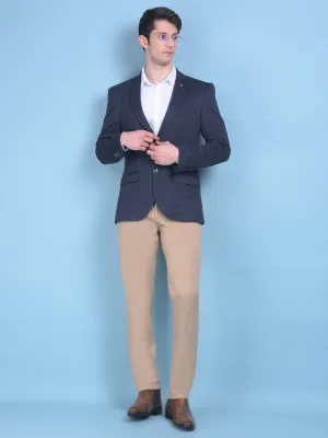 Grey Checked Single Breasted Blazer
