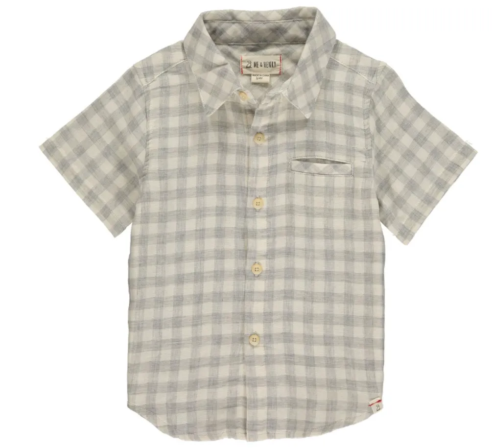 Grey Plaid Button Down