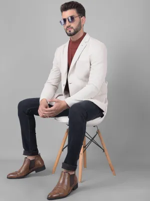 Grey Single Breasted Blazer