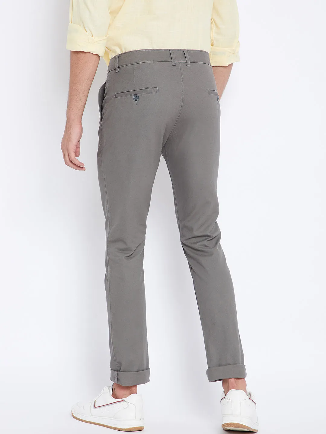 Grey Slim Fit Trousers