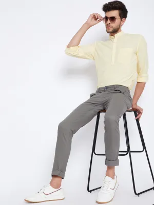 Grey Slim Fit Trousers