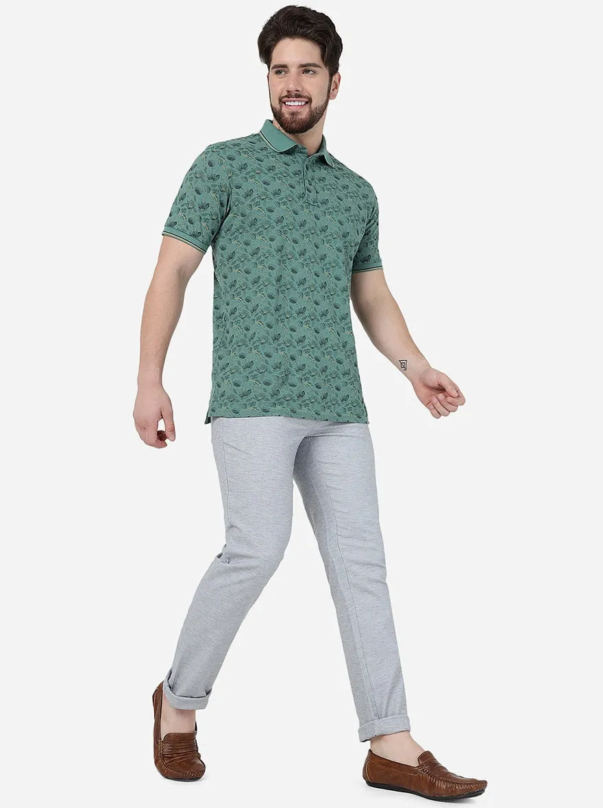 Grey Solid Uno Fit Casual Trouser | JadeBlue