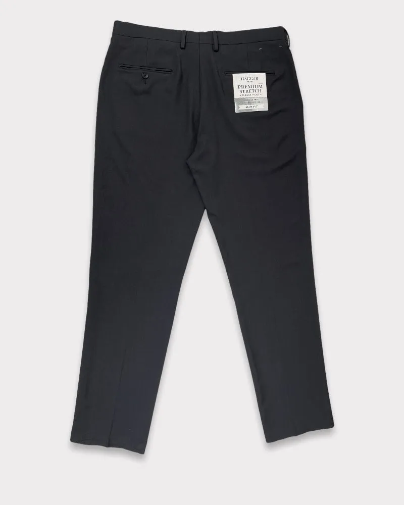 Haggar Men’s Grey Slim Fit Trousers (W36)
