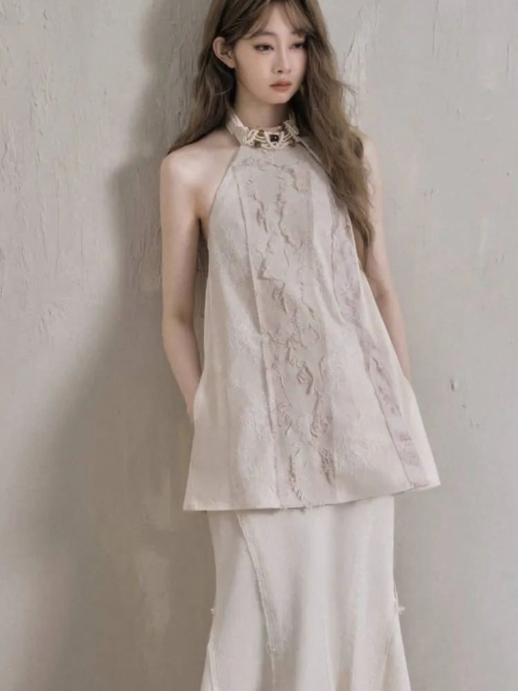 Halter neck sleeveless tops【s0000009248】