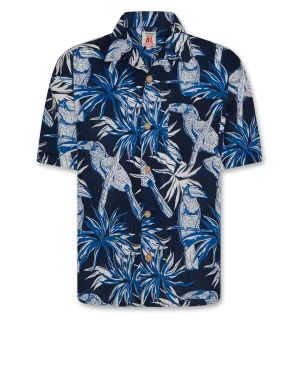 hawaiian kalahari shirt 000725 - mid blue