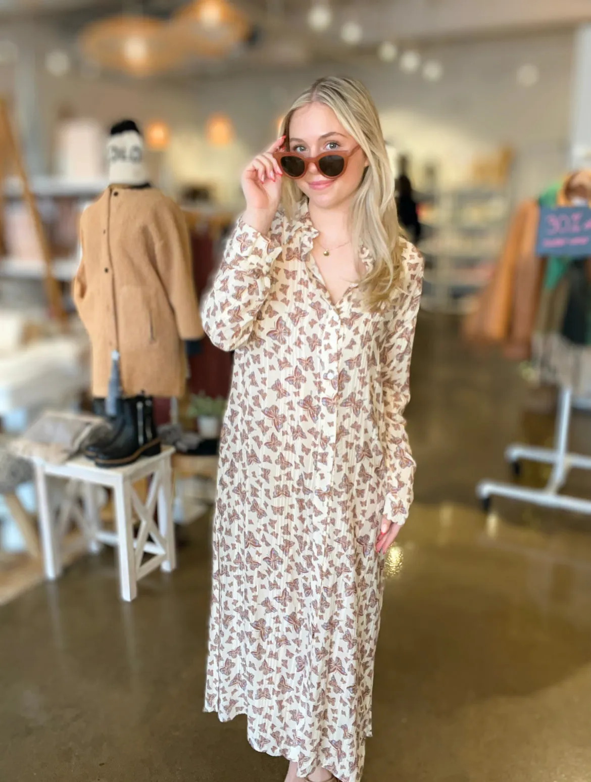 Heart Flutters Midi Shirt