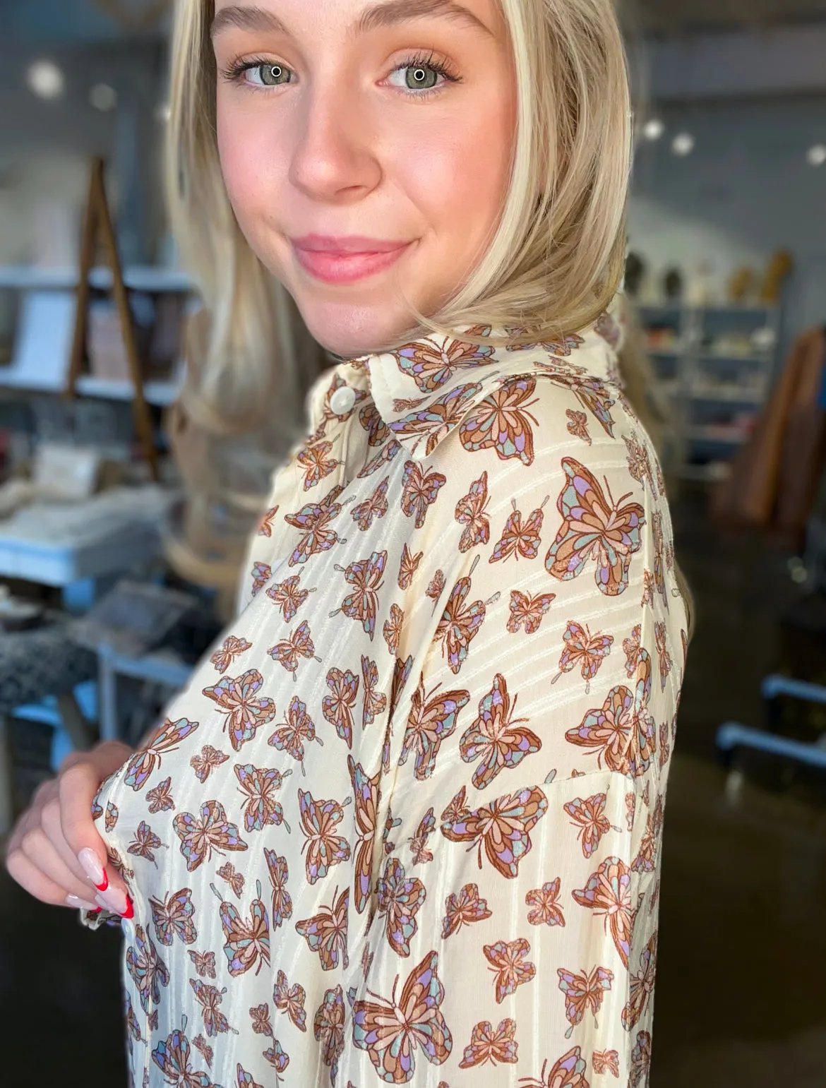 Heart Flutters Midi Shirt